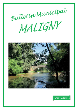 Bulletin Municipal De Maligny Aout 2016