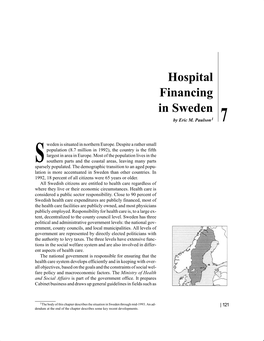 Hospital Financing in Sweden by Eric M