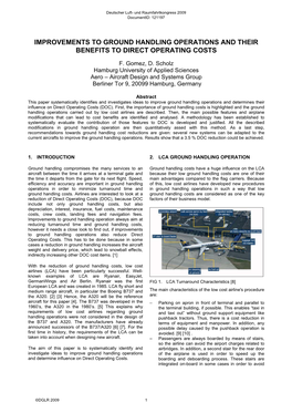 Improvements to Ground Handling Operations and Their Benefits to Direct Operating Costs