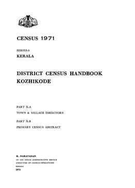 District Census Handbook, Kozhikode