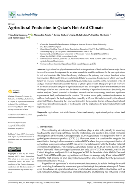 Agricultural Production in Qatar's Hot Arid Climate