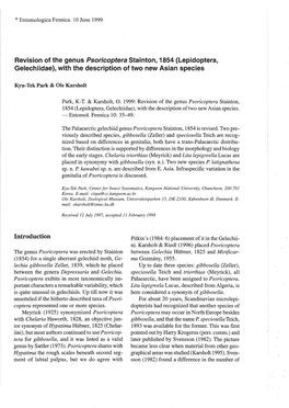 Revision of the Genus Psoricoptera Stainton, 1854 (Lepidoptera, Gelechiidae), with the Description of Two New Asian Species