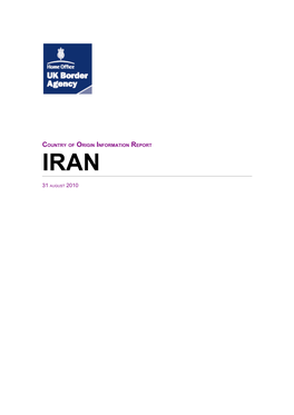 Country of Origin Information Report Iran August 2010