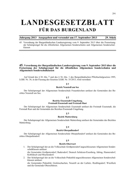 Landesgesetzblatt Für Das Burgenland