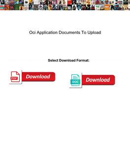 Oci Application Documents to Upload