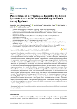 Development of a Hydrological Ensemble Prediction System to Assist with Decision-Making for Floods During Typhoons