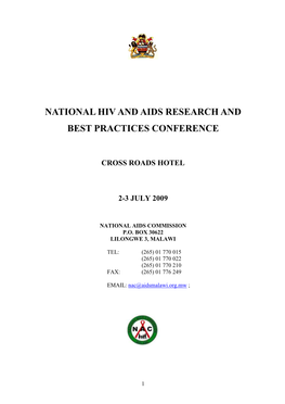 National Hiv and Aids Research and Best Practices Conference