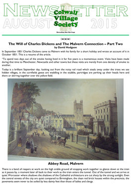 The Will of Charles Dickens and the Malvern Connection – Part Two