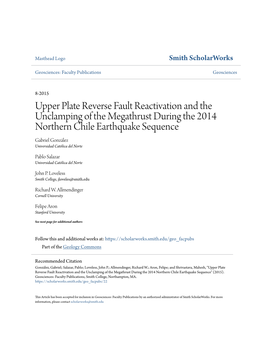 Upper Plate Reverse Fault Reactivation and the Unclamping Of