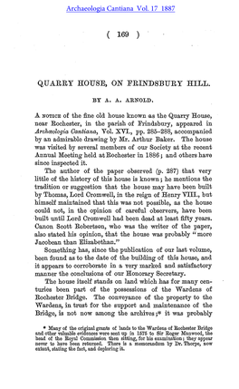 ( 169 ) Quarry House, on Frindsbury Hill