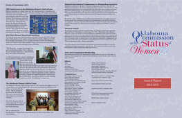 Oklahoma Commission on the Status of Women 2013 Annual Report