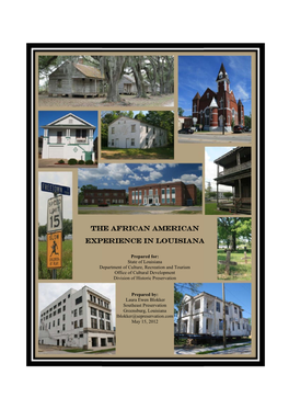 African American Experience in Louisiana Historic Context for The