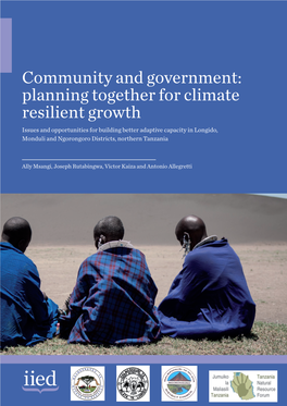 Community and Government: Planning Together for Climate Resilient Growth