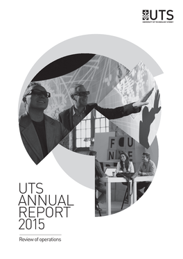 UTS ANNUAL REPORT 2015 Review of Operations the Hon