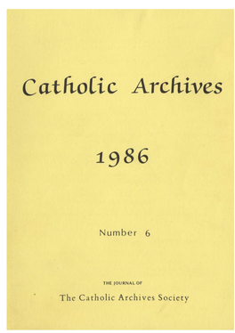 Catholic Archives 1986