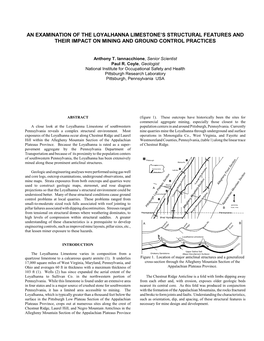 An Examination of the Loyalhanna Limestone's Structural