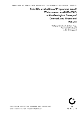 Danmarks Og Grønlands Geologiske Undersøgelse Rapport 2007/56