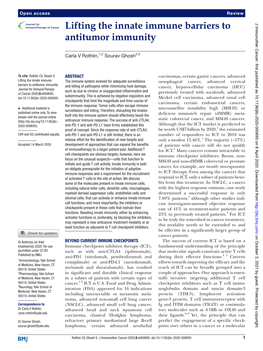 Lifting the Innate Immune Barriers to Antitumor Immunity