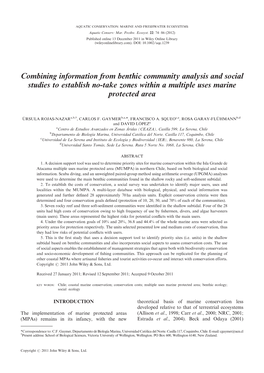 Combining Information from Benthic Community Analysis and Social Studies to Establish No-Take Zones Within a Multiple Uses Marine Protected Area