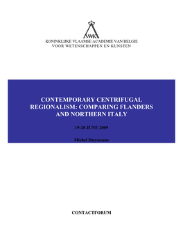 Comparing Flanders and Northern Italy