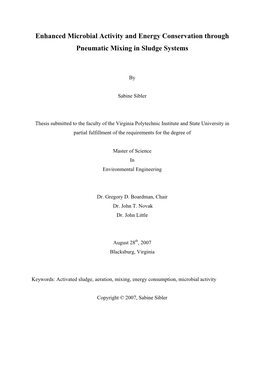 Enhanced Microbial Activity and Energy Conservation Through Pneumatic Mixing in Sludge Systems