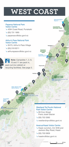 Conservation Campsites South Island 2019-20 West Coast