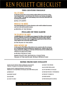 Ken Follett Checklist