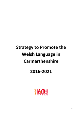 Welsh Language Promotion Strategy