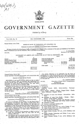 GOVERNMENT. GAZETTE~ Published by Authority