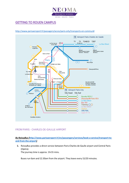 Getting to Rouen Campus