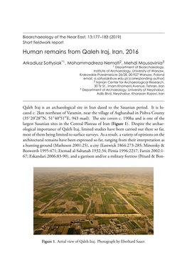 Short Fieldwork Report. Human Remains from Qaleh Iraj, Iran, 2016