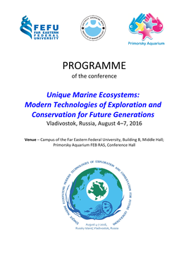 PROGRAMME of the Conference
