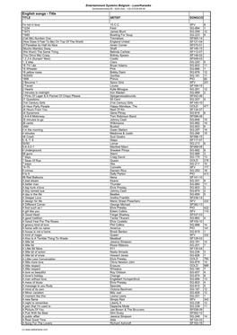 English Songs - Title TITLE ARTIST SONGCODE