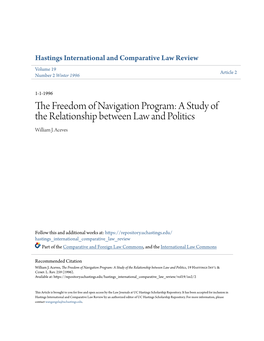 A Study of the Relationship Between Law and Politics William J