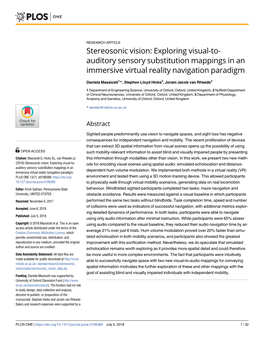 Exploring Visual-To-Auditory Sensory Substitution Mappings in An