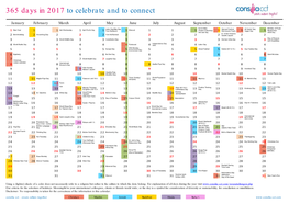 365 Days in 2017 to Celebrate and to Connect