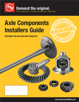 AAM Axle Components Installers Guide