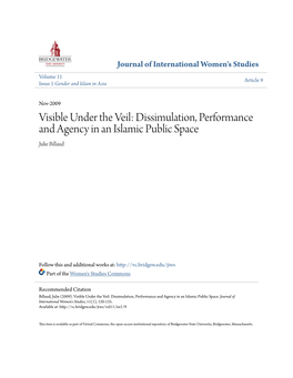 Dissimulation, Performance and Agency in an Islamic Public Space Julie Billaud