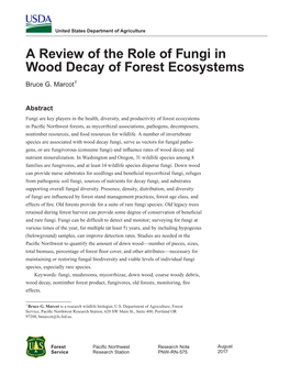 A Review of the Role of Fungi in Wood Decay of Forest Ecosystems Bruce G