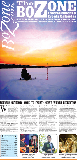 Montana Outdoors Home to Frost-Heavy Winter Recreation