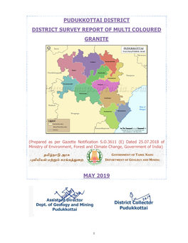 Pudukkottai District District Survey Report of Multi Coloured Granite