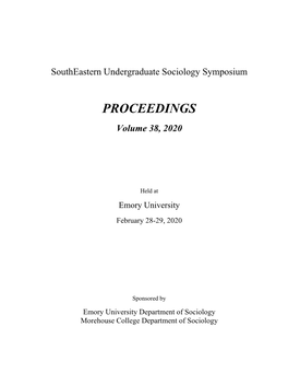 PROCEEDINGS Volume 38, 2020