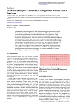 Gadobenate-Dimeglumine Induced Kounis Syndrome