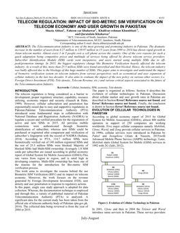 Impact of Bio-Metric Sim Verification on Telecom Economy and User Growth