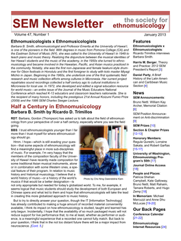 Half a Century in Ethnomusicology [6] Barbara B