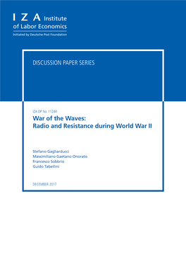 War of the Waves: Radio and Resistance During World War II