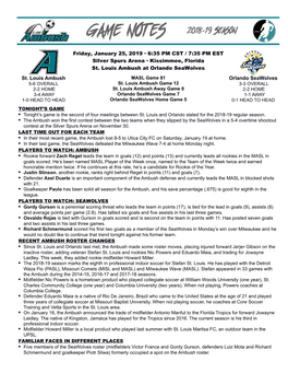 Kissimmee, Florida St. Louis Ambush at Orlando Seawolves St