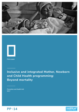 PP 14 Inclusive and Integrated Mother, Newborn and Child Health