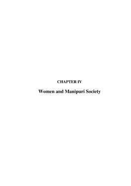 Women and Manipuri Society