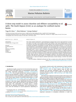 Crete) As an Analogue for Conﬁned Marine Basins ⇑ Tiago M